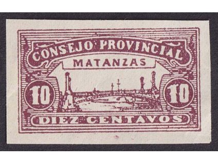 Kuba, Matanzas, 1902, 10 C lokální vydání, (*) , lehké faldy