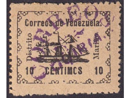 Venezuela, Mariňo, 1903, 10 C Loď, MiNr.30, razítkované