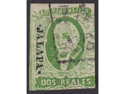 Mexiko, 1961, 2 R Hidalgo, MiNr.3I, razítko, drobná vada