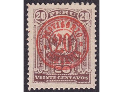 Peru, 1895, 20C/20C nevydaná, MiNr.XVI., * po nálepce