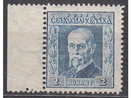 2Kč modrá, I.typ, pr.6, krajový kus, Nr.191, **