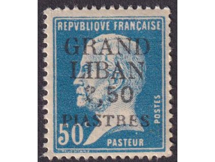 Libanon, 1924, 2.50Pia/50C Pasteur, MiNr.47, **