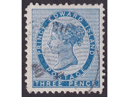 Princ Edward Island, 1862, 3 P Viktoria, MiNr.6, razítkované, těžká *