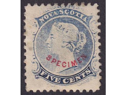 Nova Scotia, 1860, 5 C Viktoria, SPECIMEN, MiNr.7, těžká * - viz. foto