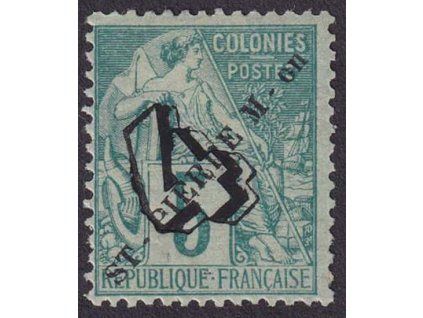 St. Pierre at Miquelon, 1892, 4C/5C Alegorie, MiNr.44, těžší * , dv