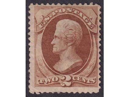 USA, 1870, 2 C Jackson, reparovaný lep, Mi. 300 Eur, Nr.37,  * po nálepce