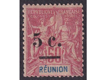 Reunion, 1904, 5c/50C Alegorie, MiNr.53, těžší *