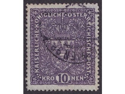 1917, 10 Kr Znak, MiNr.203I, razítkované