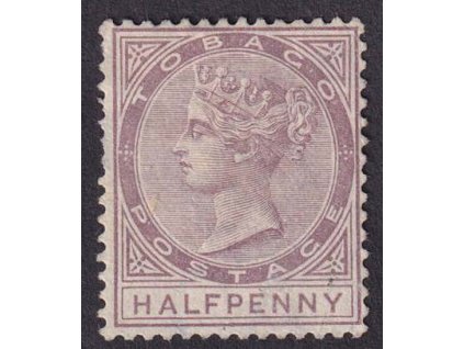 Tobago, 1880, 1/2 P Viktoria, MiNr.7, (*) , krátké zoubky