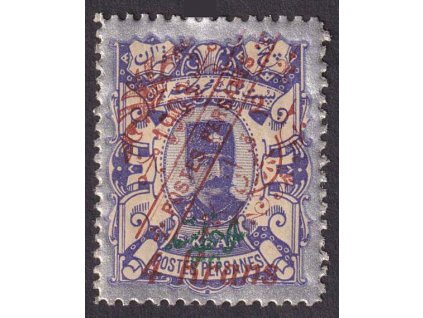 Irán, 1903, 4Kr/5Kr Šáh s přetiskem, MiNr.210, těžší *