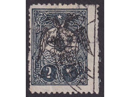 1913, 2 Pia Orel s přetiskem, MiNr.8, razítkované, nastřižení - viz. foto