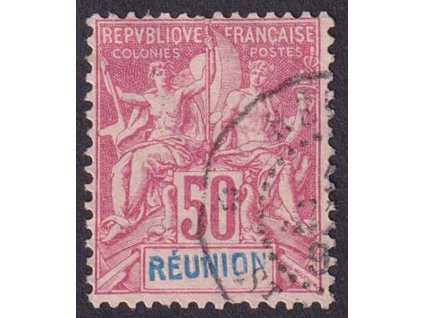 Reunion, 1892, 50 C Alegorie, MiNr.42, razítkované