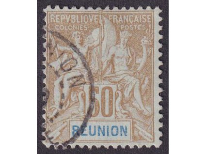 Reunion, 1900, 50 C Alegorie, MiNr.51, razítkované, dv