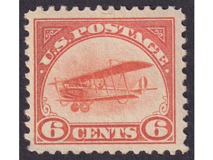 USA, 1918, 6 C letecká, MiNr.248, * po nálepce, lehká odřenina na rubu