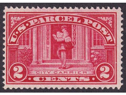 USA, 1912, 2 C Paketmarken, MiNr.2, těžší *
