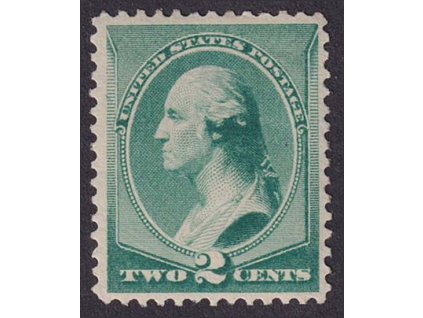 USA, 1887, 2 C Washington, MiNr.54, * po nálepce