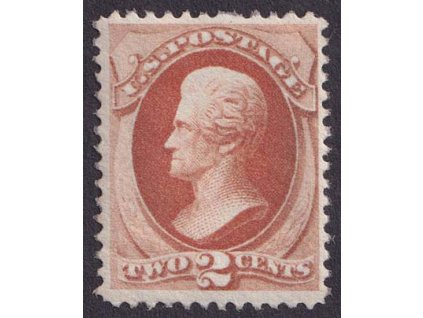 USA, 1870, 2 C Jackson, MiNr.37, * po nálepce, reparovaný lep