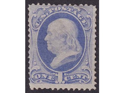 USA, 1870, 1 C Franklin, MiNr.36, * po nálepce