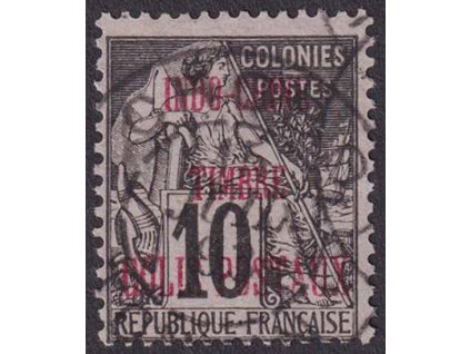 Indočína, 1891, 10 C Paketmarken, MiŃr.1b, razítkované