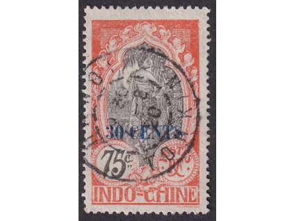 Indočína, 1919, 30C/75C Domorodec, MiNr.85, razítkované