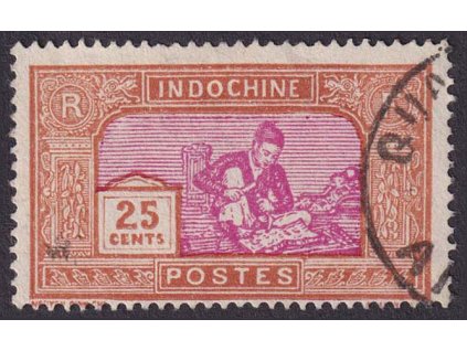 Indočína, 1927, 25 C Motiv, MiNr.141, razítkované