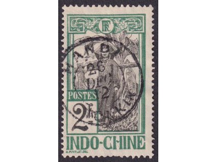 Indočína, 1907, 2 Fr Domorodec, MiNr.56, razítkované, dv