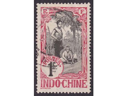 Indočína, 1907, 1 Fr Domorodec, MiNr.55, razítkované, dv