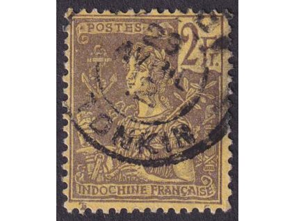 Indočína, 1904, 2 Fr Motiv, MiNr.38, razítkované