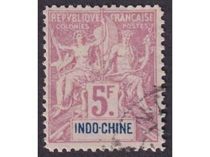 Indočína, 1892, 5 Fr Alegorie, MiNr.16, razítkované