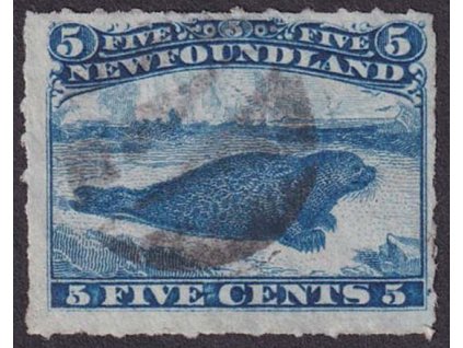 Newfoundland, 1876, 5 C Tuleň, MiNr.30, razítkované