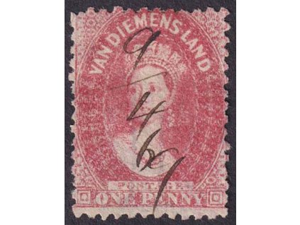 Tasmánie, 1864, 1 P Viktoria, MiNr.15, přepis