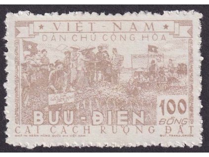 Vietnam-Nord, 1955, 100 D Agrární reforma, MiNr.30, (*)