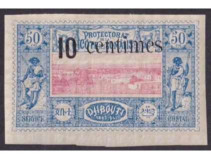 Džibuti, 1902, 10c/50C Výjev, MiNr.31, * po nálepce