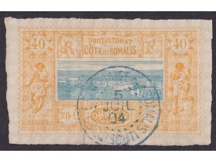 Džibuti, 1894, 40 C Výjev, MiNr.14, razítkované