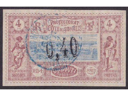 Džibuti, 1899, 0.40Fr/4C Výjev, MiNr.22, razítkované
