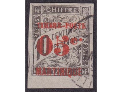Martinik, 1891, 05C/10C přetisková, MiNr.19, razítkované