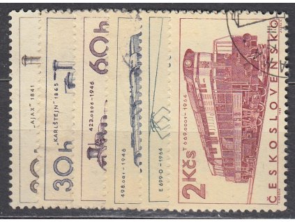 1966, 20h-2Kčs Lokomotivy, série, Nr.1509-14, razítkované, ilustrační foto