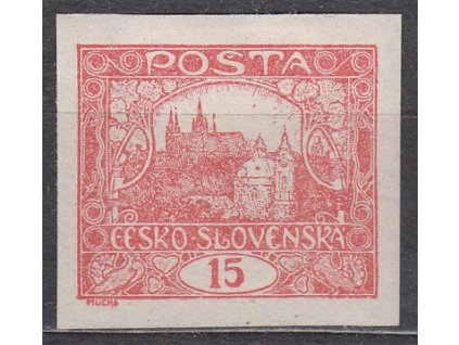 15h cihlově červená, příčkový typ, Nr.7, * po nálepce