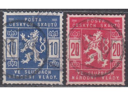 10-20h série, Nr.SK1-2, razítkované