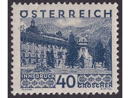 1929, 40 g Krajinky, MiNr.507, * po nálepce