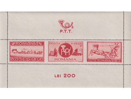 1944, aršík Pošta, MiNr.Bl.23, **