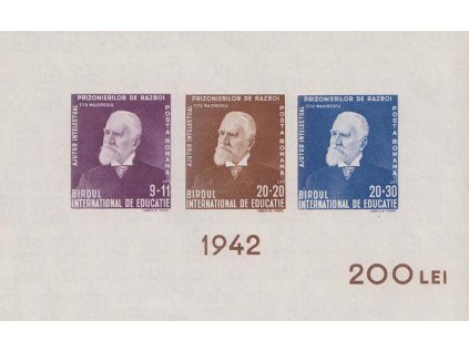 1942, aršík Maiorescu, MiNr.Bl.19, (*)