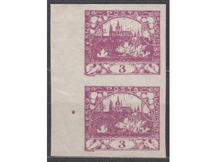 3h fialová, krajová 2páska s kolíčkem na okraji, Nr.2, **
