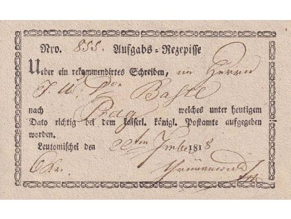 Leutomischl, recepis z roku 1818, krásný kus, lehce přeloženo