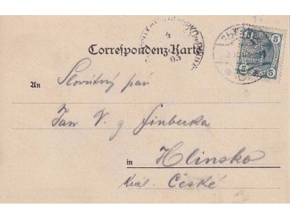 Rakousko, 1905, DR Wien, pohled vyfr. zn. 5 H Franc Josef, perfin S.T.S,
