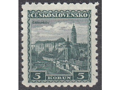 1932, 5Kč Krumlov, dvojitá moletáž Č.KRUMLOV, zk.Gilbert, Nr.267, **