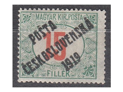 15f Červené číslo, zk. Gilbert, Nr.137, **, lehký lom