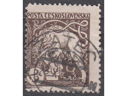 25h hnědá, Řz.11 1/2:10 1/2, Nr.28C, razítkované