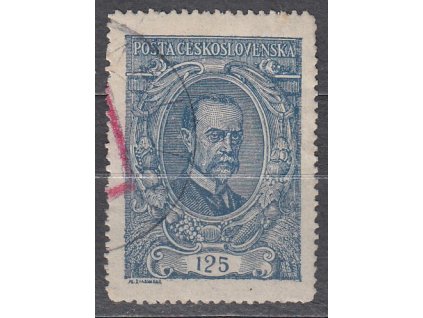 125h modrá, DV - krátká příčka, Nr.140, razítkované