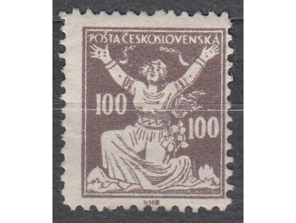 100h hnědá, košický padělek, Nr.158F, * po nálepce